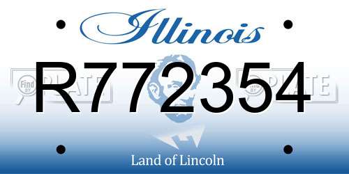 R772354 Illinois License Plate