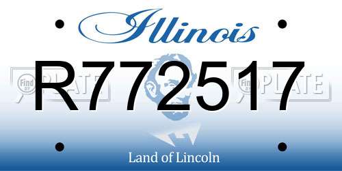 R772517 Illinois License Plate