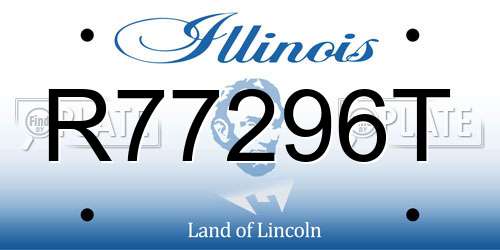 R77296T Illinois License Plate