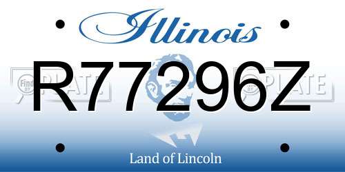 R77296Z Illinois License Plate