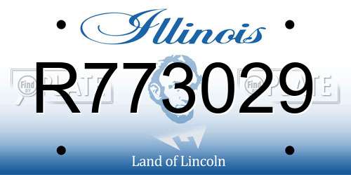 R773029 Illinois License Plate