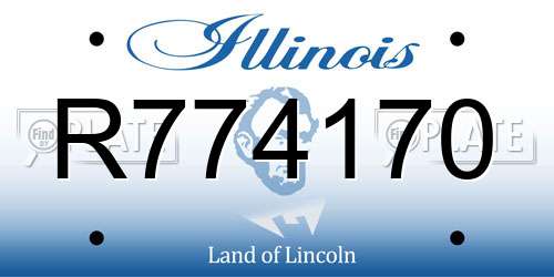 R774170 Illinois License Plate