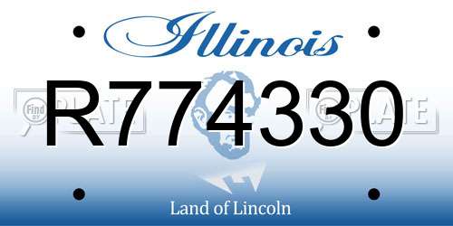 R774330 Illinois License Plate