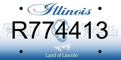 R774413 Illinois License Plate