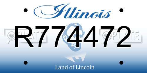 R774472 Illinois License Plate