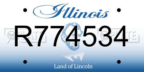 R774534 Illinois License Plate