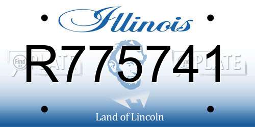 R775741 Illinois License Plate