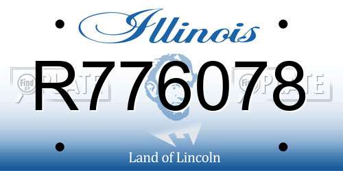 R776078 Illinois License Plate