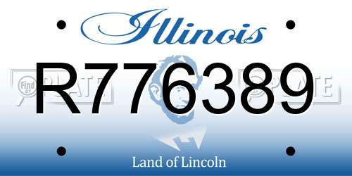 R776389 Illinois License Plate