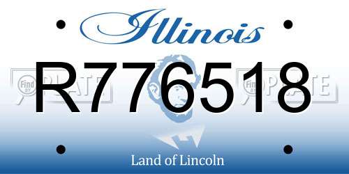 R776518 Illinois License Plate