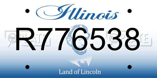 R776538 Illinois License Plate