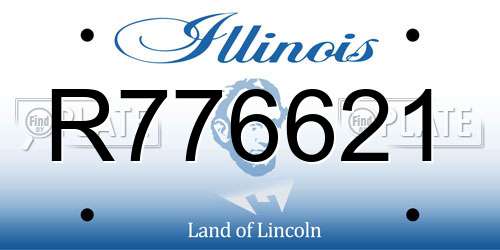R776621 Illinois License Plate