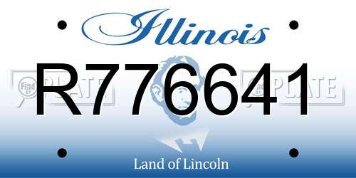 R776641 Illinois License Plate