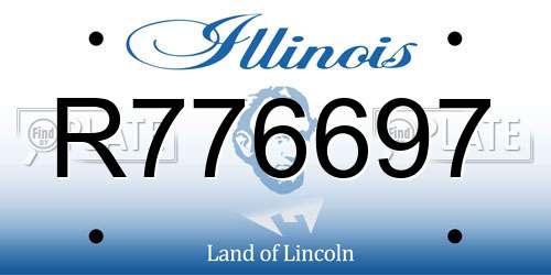 R776697 Illinois License Plate
