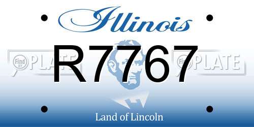 R7767 Illinois License Plate