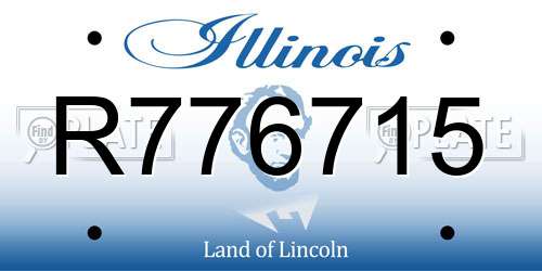 R776715 Illinois License Plate