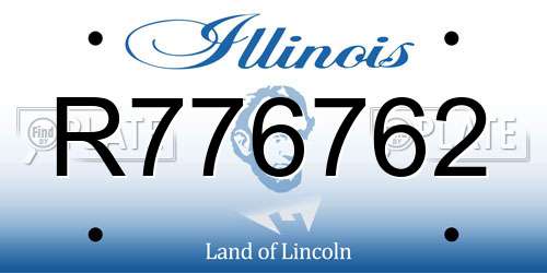 R776762 Illinois License Plate