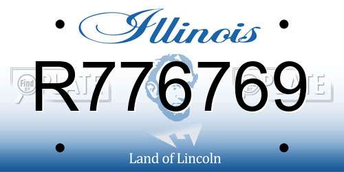 R776769 Illinois License Plate