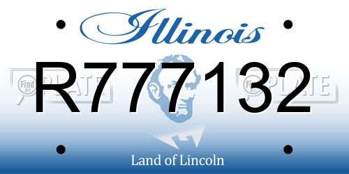 R777132 Illinois License Plate