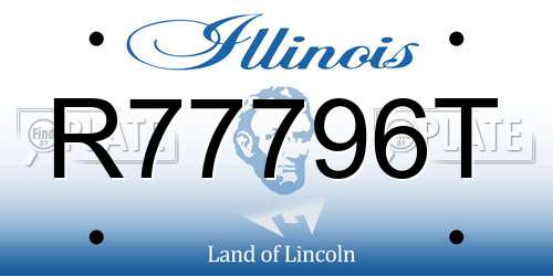 R77796T Illinois License Plate