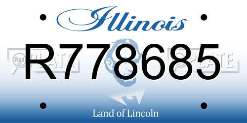 R778685 Illinois License Plate