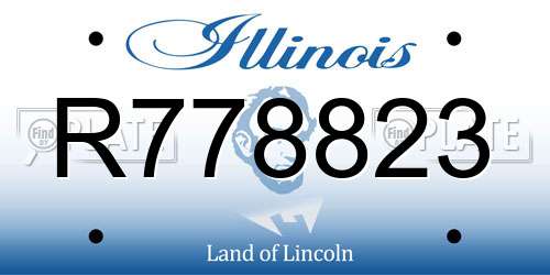 R778823 Illinois License Plate