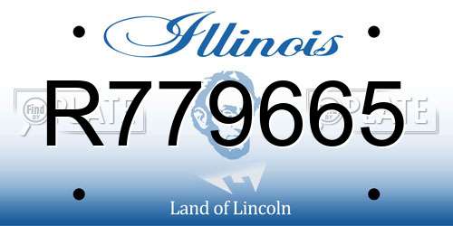 R779665 Illinois License Plate
