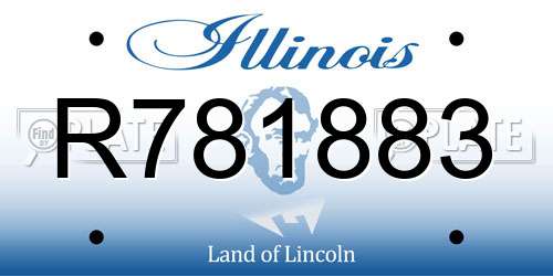 R781883 Illinois License Plate