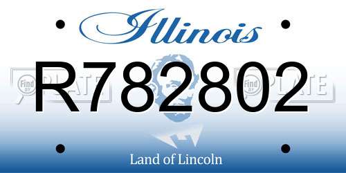 R782802 Illinois License Plate