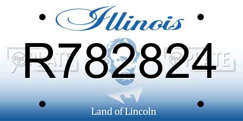 R782824 Illinois License Plate