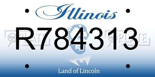 R784313 Illinois License Plate