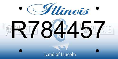 R784457 Illinois License Plate