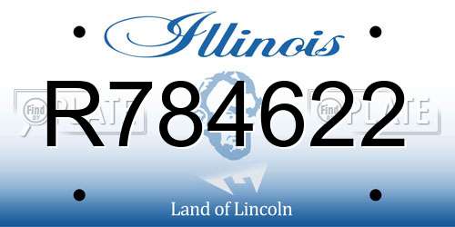 R784622 Illinois License Plate