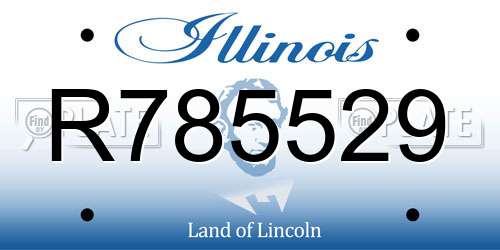 R785529 Illinois License Plate