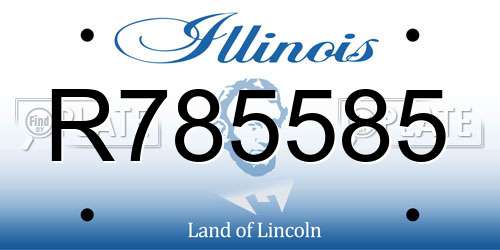 R785585 Illinois License Plate