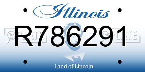 R786291 Illinois License Plate