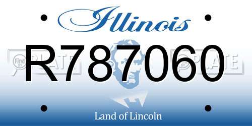 R787060 Illinois License Plate