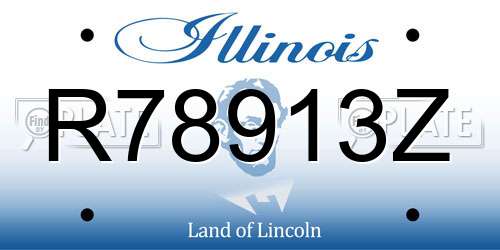 R78913Z Illinois License Plate