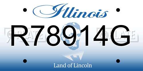 R78914G Illinois License Plate