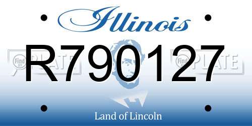 R790127 Illinois License Plate