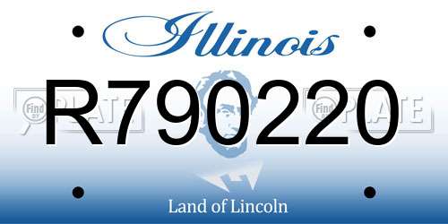R790220 Illinois License Plate