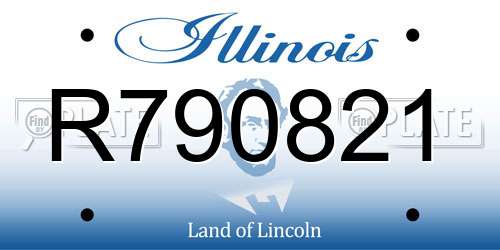 R790821 Illinois License Plate
