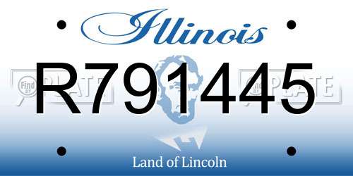 R791445 Illinois License Plate