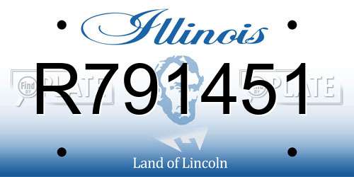 R791451 Illinois License Plate
