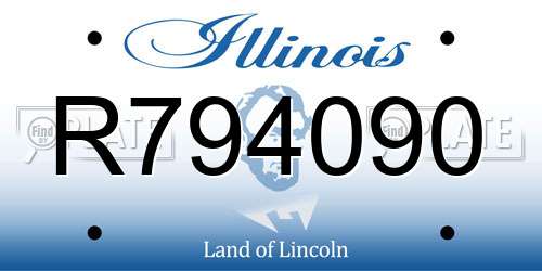 R794090 Illinois License Plate