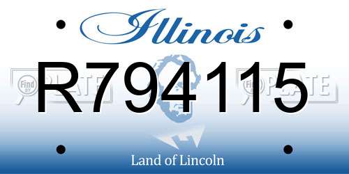R794115 Illinois License Plate