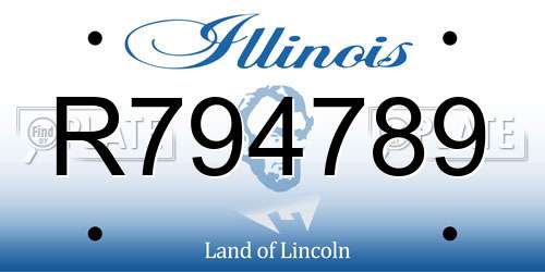 R794789 Illinois License Plate