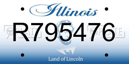 R795476 Illinois License Plate