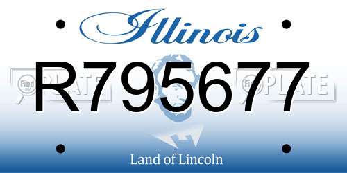 R795677 Illinois License Plate