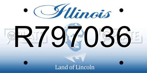 R797036 Illinois License Plate
